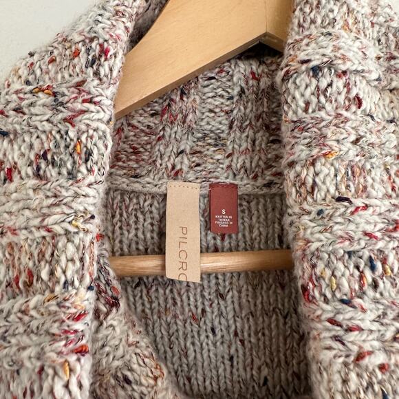 Anthropologie Pilcro Cowl Neck Multi Fleck Chunky Knit Sweater S - Picture 5 of 9